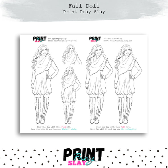 Fall Doll Coloring Page