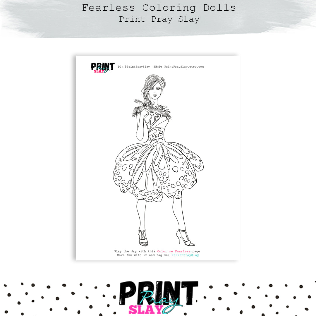 Fearless Doll Coloring Page – Print Pray Slay