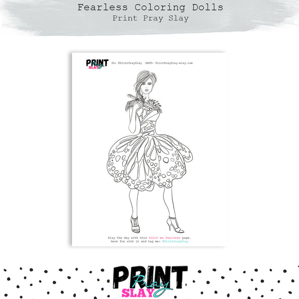 Fearless Doll Coloring Page