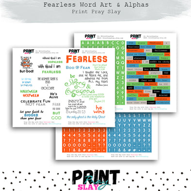 Fearless Word Art & Alphas