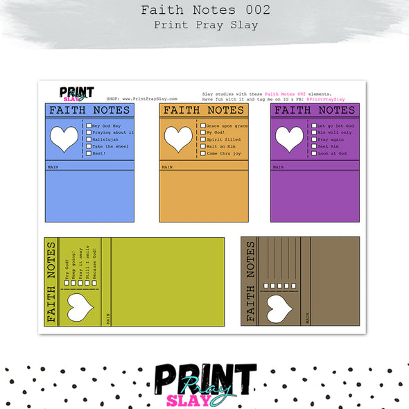 Faith Notes 2 Journaling Cards