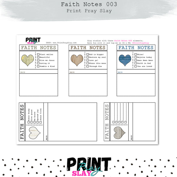 Faith Notes 3 Journaling Cards