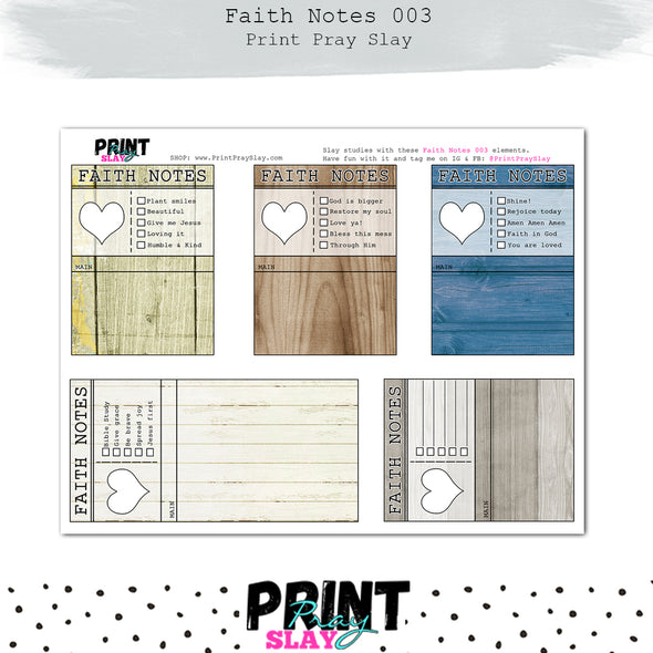 Faith Notes 3 Journaling Cards