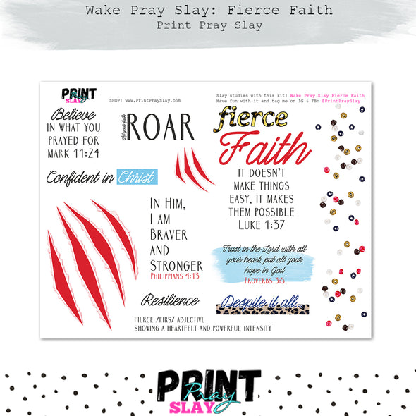 Fierce Faith Wake Pray Slay Dolls DP