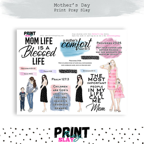 Mother's Day Wake Pray Slay Dolls LT