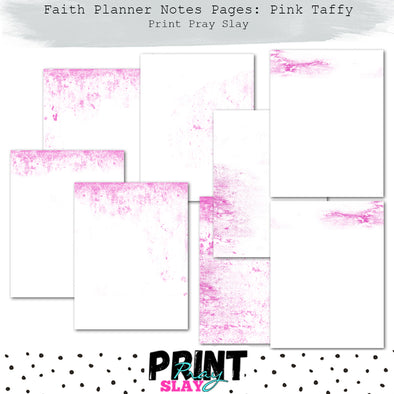 Faith Planner Notes - Pink Taffy (7 pgs)