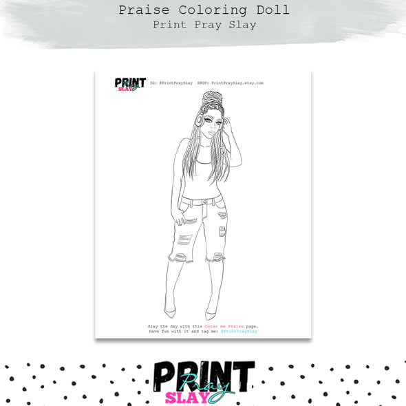 Praise Doll Coloring Page