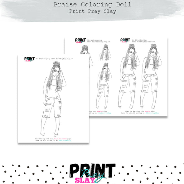 Praise Doll Coloring Page