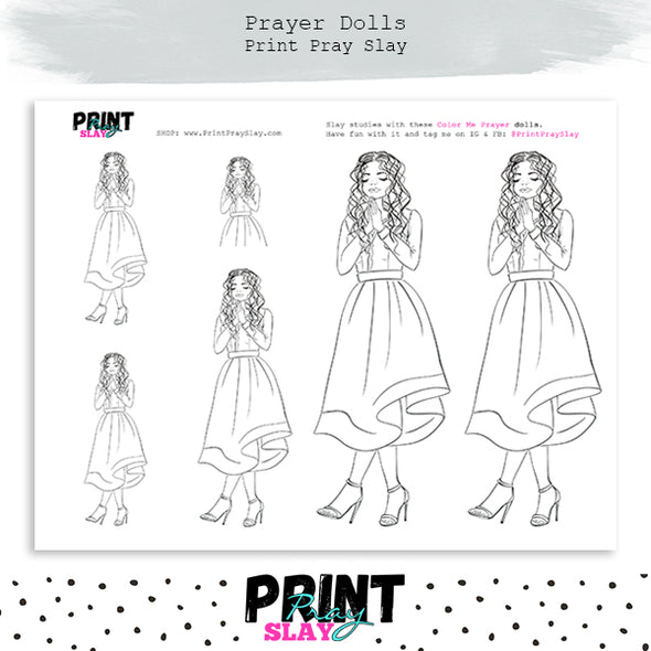 Prayer Doll Coloring Page