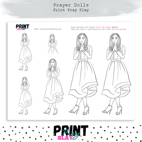 Prayer Doll Coloring Page