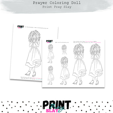 Prayer Doll Coloring Page