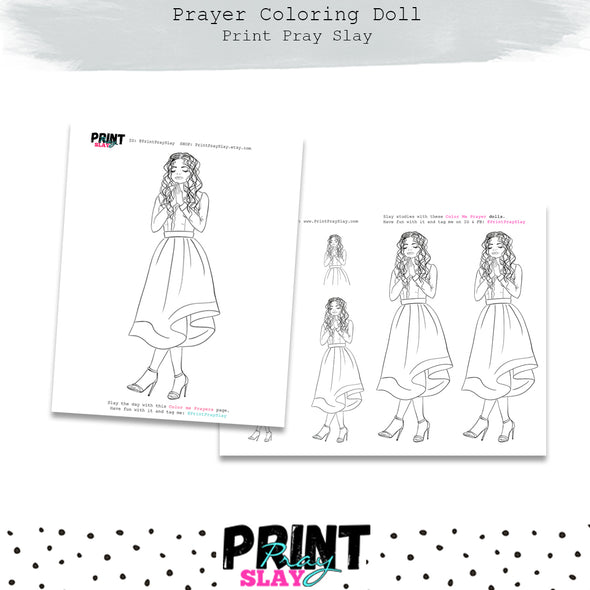 Prayer Doll Coloring Page