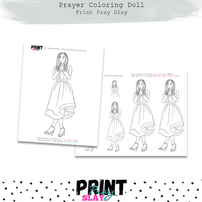 Prayer Doll Coloring Page