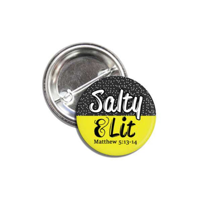 Salty & Lit Pin Back Button