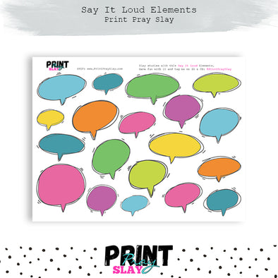 Say It Loud Speech Bubbles - Skittles