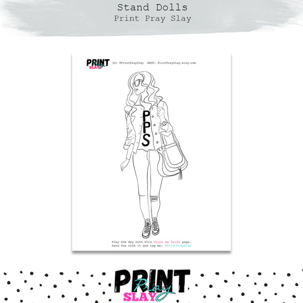 Stand Doll Coloring Page