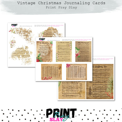 Vintage Christmas Journaling Cards