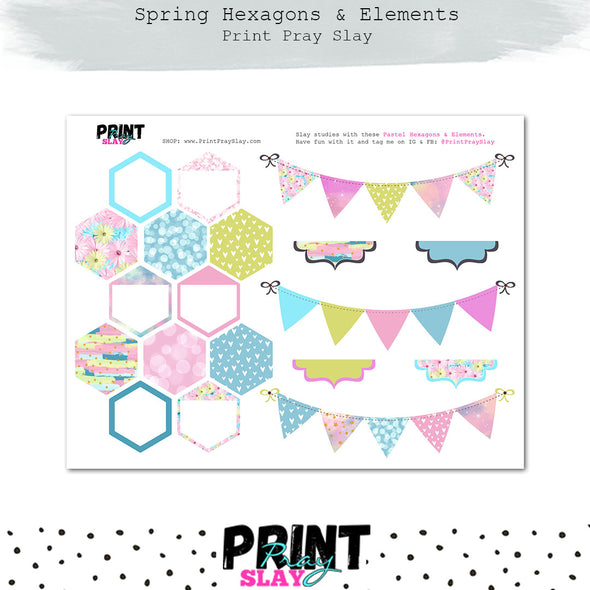 Spring Hexagons & Elements