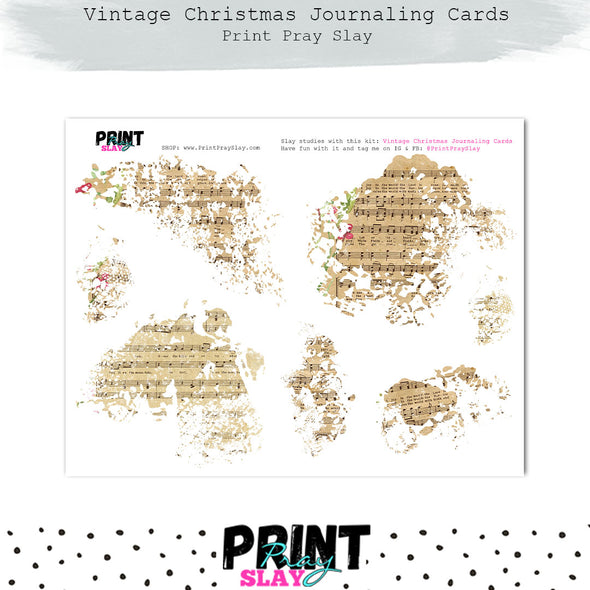 Vintage Christmas Journaling Cards