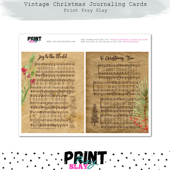 Vintage Christmas Journaling Cards