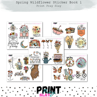 Spring Sticker Book Wildflowers 1