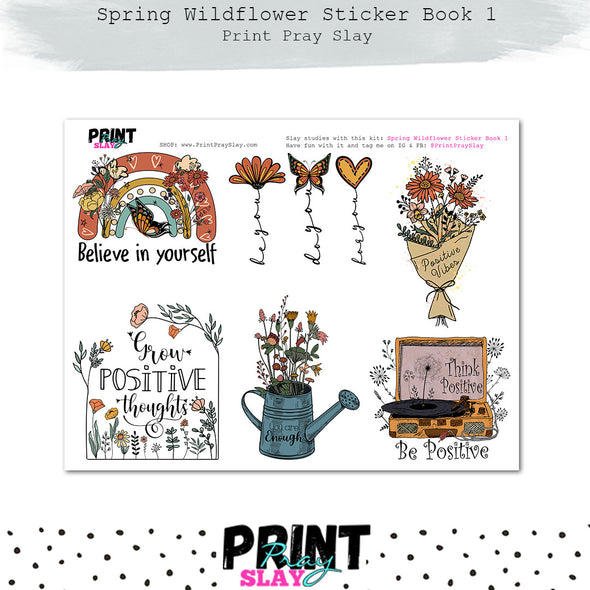 Spring Sticker Book Wildflowers 1